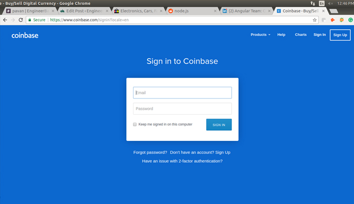 coinbase application