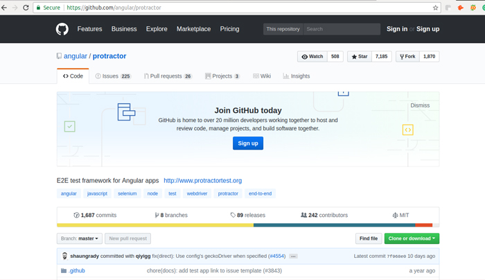 GitHub web application