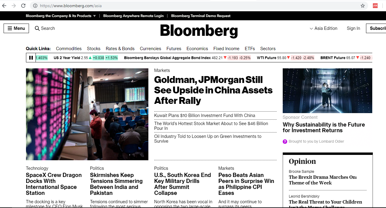 bloomberg Application