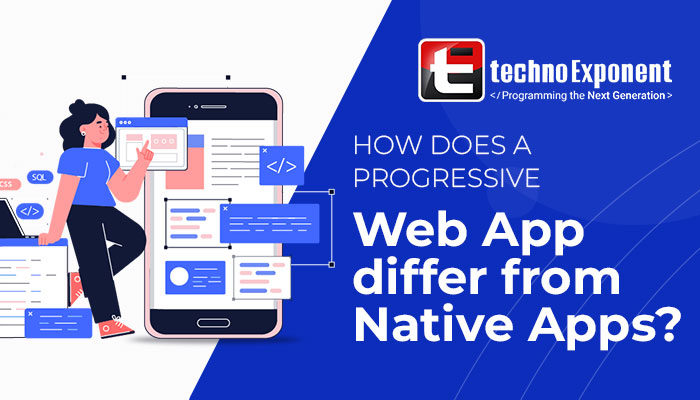 How does a progressive web app differ from Native apps?